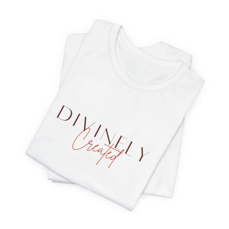 Divinely Created Unisex Jersey Tee - Inspirational Graphic T-Shirt
