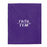 Faith over Fear - Velveteen Plush Blanket